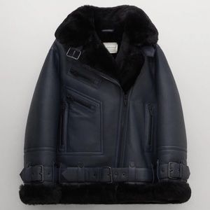 Brand New The Arrivals Moya Moto Jacket - Navy XS